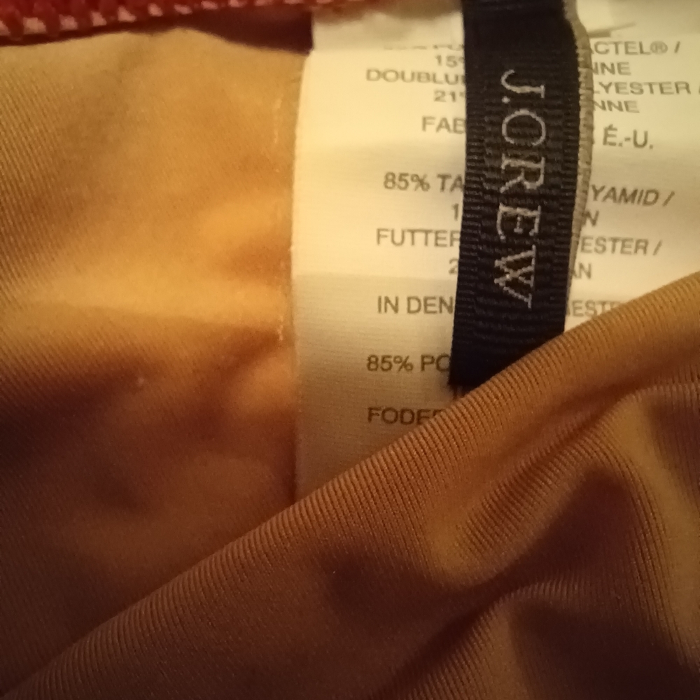 J.Crew Red 14 One Piece Movie Star Halter Tie Bathing Swim suit - Picture 6 of 7